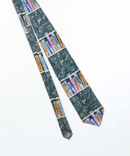 Mens The Tie Studio London Green Geometric 100% Polyester Designer Tie
