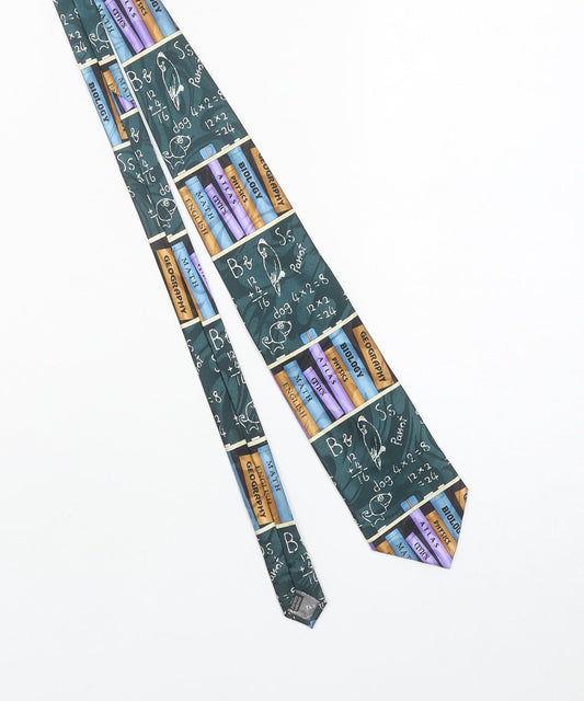 Mens The Tie Studio London Green Geometric 100% Polyester Designer Tie