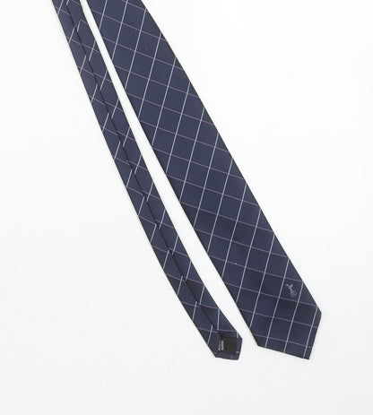 Tottenham Hotspur Navy Checked Polyester Men's Tie - Spurs Official Merchandise