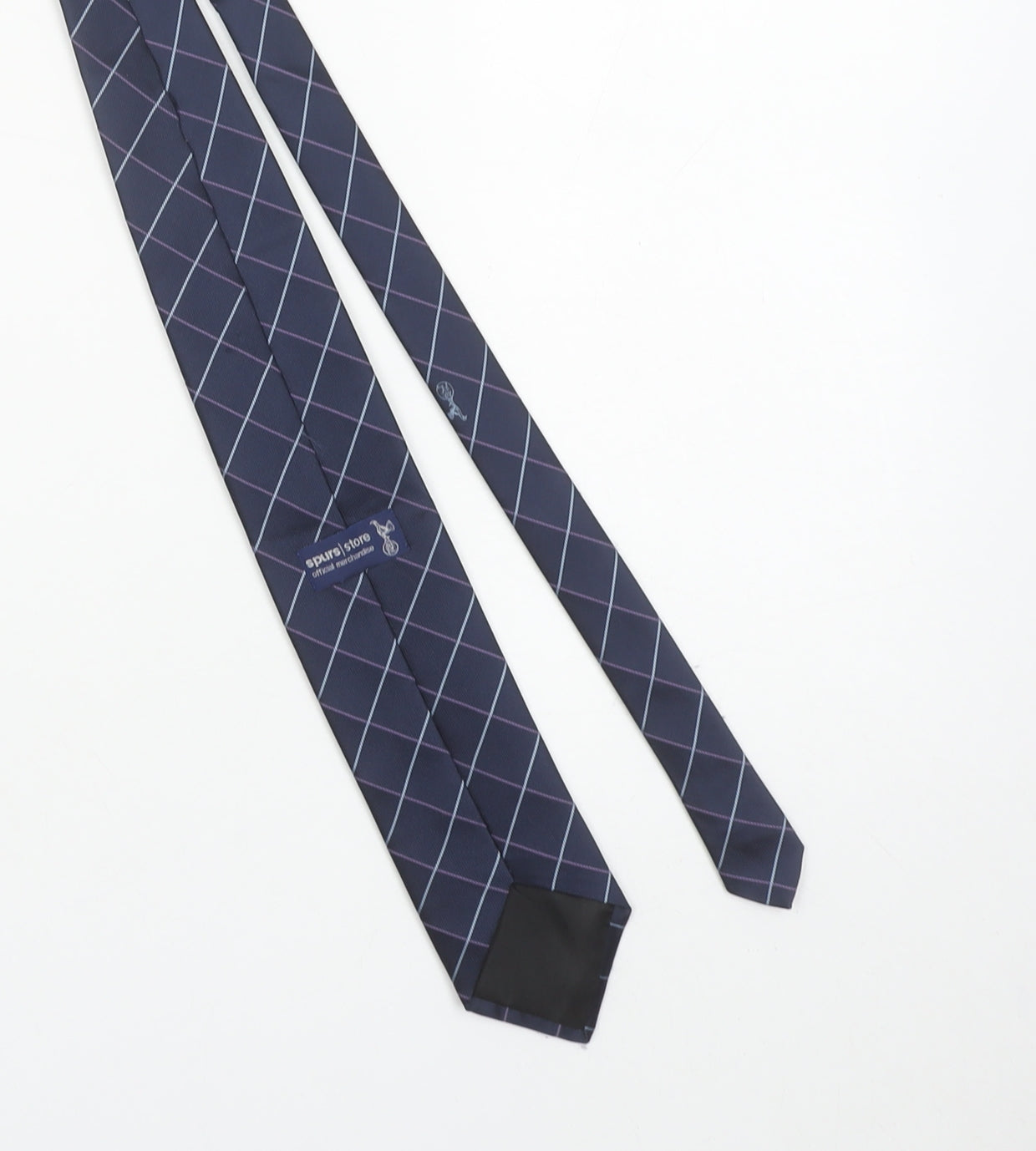 Tottenham Hotspur Navy Checked Polyester Men's Tie - Spurs Official Merchandise