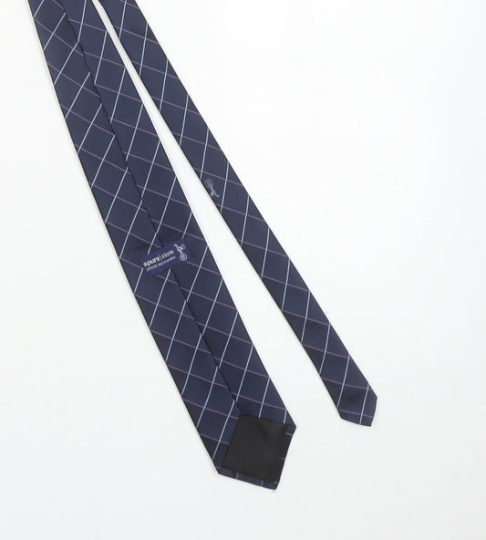 Tottenham Hotspur Navy Checked Polyester Men's Tie - Spurs Official Merchandise