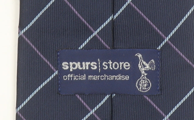 Tottenham Hotspur Navy Checked Polyester Men's Tie - Spurs Official Merchandise
