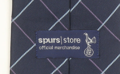 Tottenham Hotspur Navy Checked Polyester Men's Tie - Spurs Official Merchandise