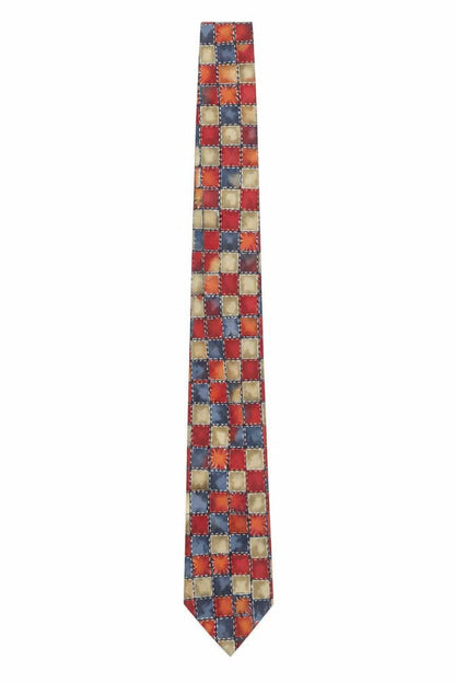 Mens Marks and Spencer Multicoloured Plaids & Checks 100% Silk Slim Tie