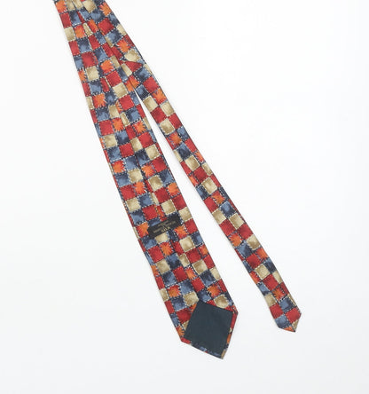 Marks and Spencer Men’s Multicoloured Silk Checked Tie 176 Slim Style