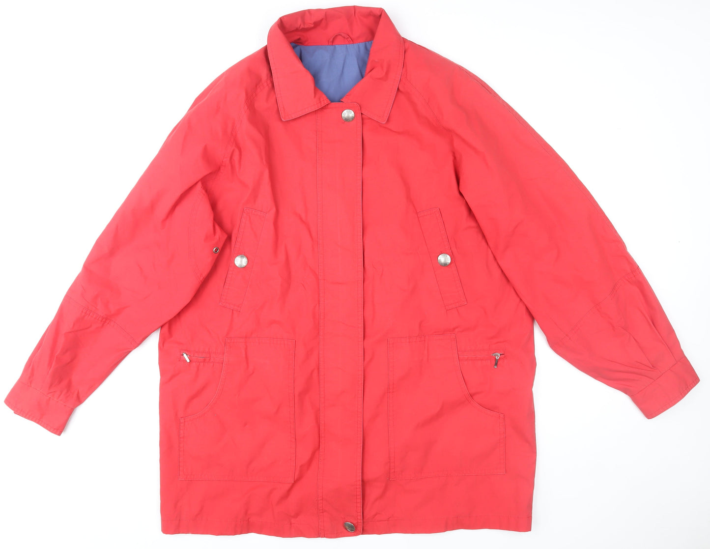 Womens UK Size 20 Long Tall Sally Red Rain Coat
