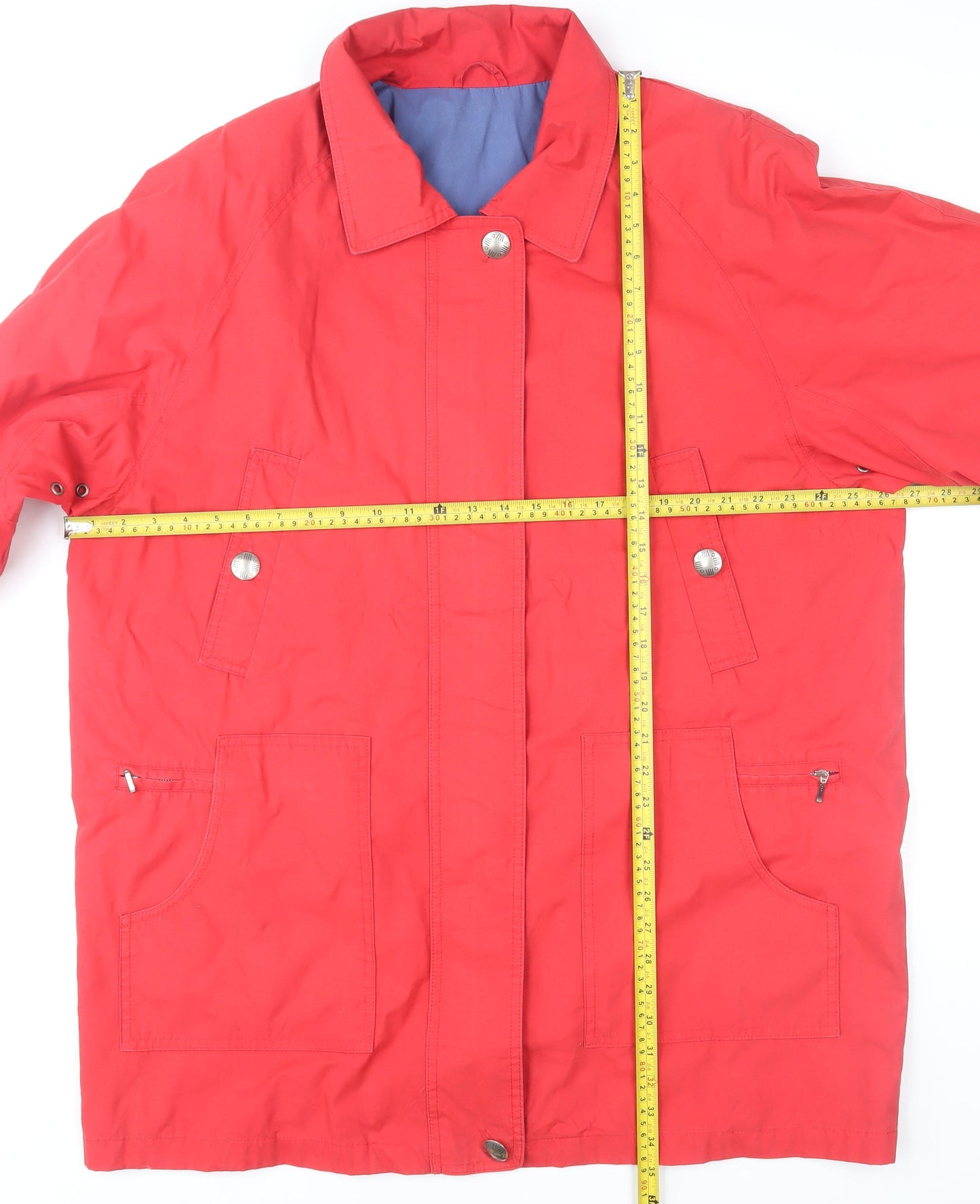 Womens UK Size 20 Long Tall Sally Red Rain Coat