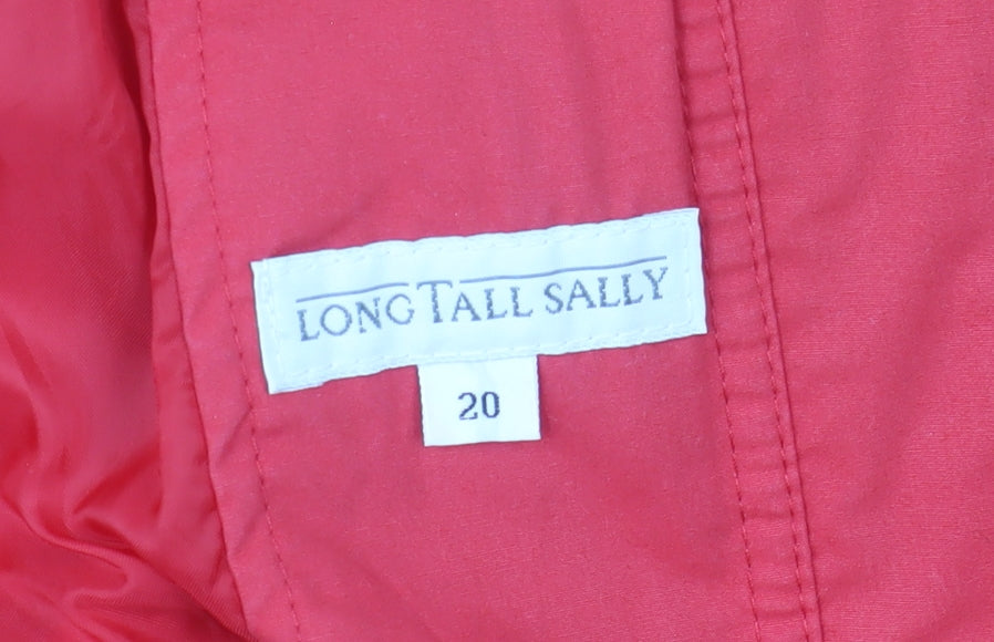 Womens UK Size 20 Long Tall Sally Red Rain Coat