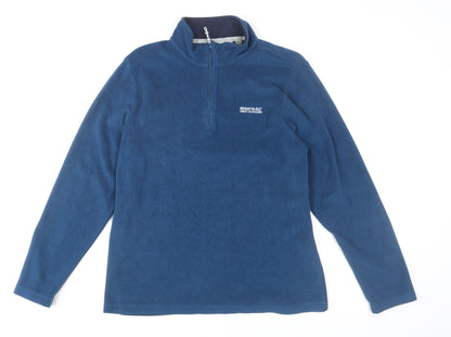 Regatta Great Outdoors Blue 1/4 Zip Fleece Sweatshirt UK 14 Women’s