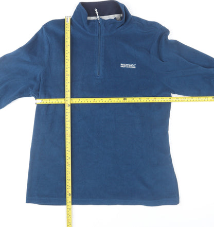 Regatta Great Outdoors Blue 1/4 Zip Fleece Sweatshirt UK 14 Women’s