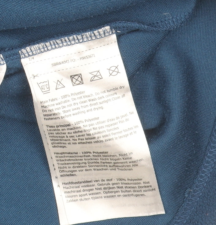 Regatta Great Outdoors Blue 1/4 Zip Fleece Sweatshirt UK 14 Women’s