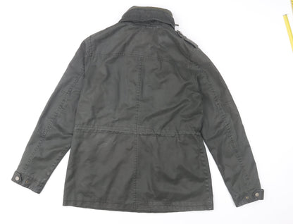 FatFace Women's Green Military Jacket Size 12 Water Resistant Cotton Blend