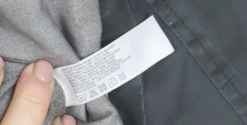 FatFace Women's Green Military Jacket Size 12 Water Resistant Cotton Blend