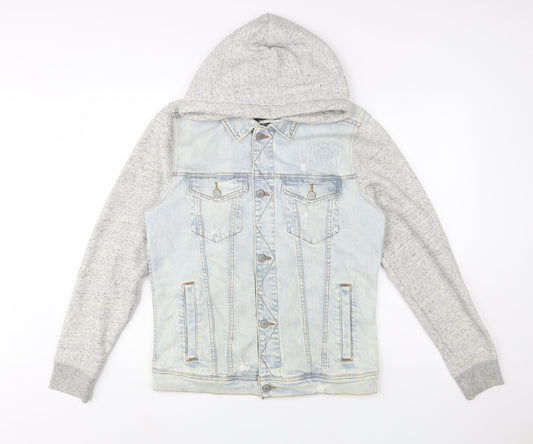 Mens UK Size M Hollister Blue Denim Jacket