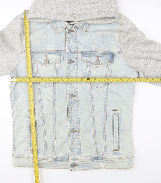 Mens UK Size M Hollister Blue Denim Jacket