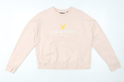 Womens UK Size M Lyle & Scott Beige Pullover Sweatshirt