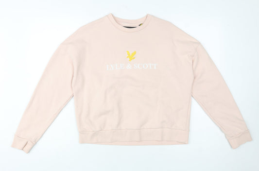 Womens UK Size M Lyle & Scott Beige Pullover Sweatshirt
