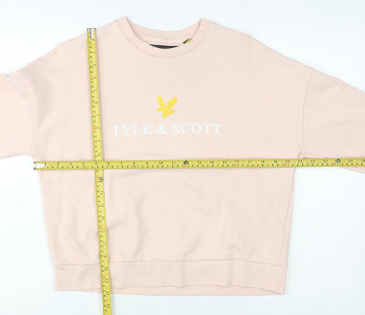 Womens UK Size M Lyle & Scott Beige Pullover Sweatshirt
