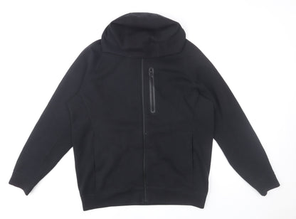 Uniqlo Men's Black L Active Stretch Softshell Hooded Jacket