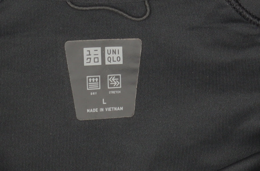 Uniqlo Men's Black L Active Stretch Softshell Hooded Jacket