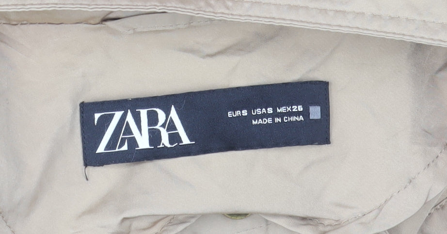 Womens UK Size S Zara Beige Trench Coat