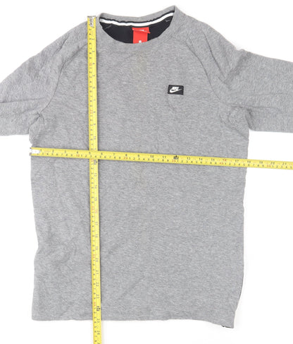 Mens UK Size S Nike Grey Gym & TrainingRunning & JoggingFootball T-Shirt