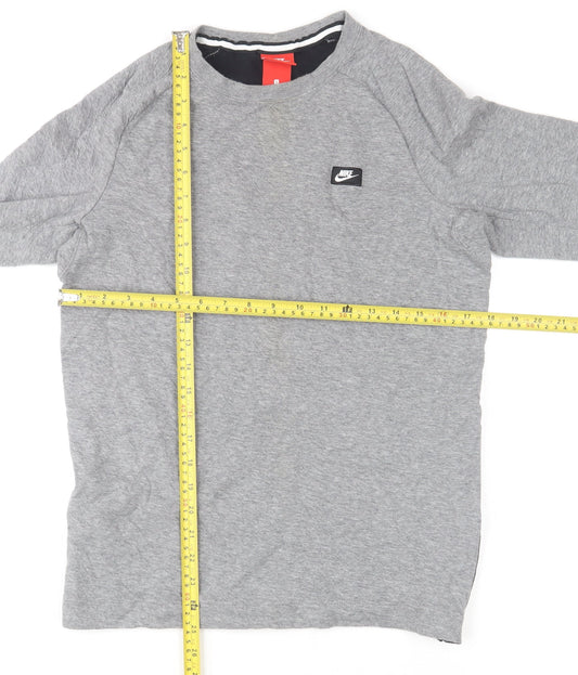 Mens UK Size S Nike Grey Gym & TrainingRunning & JoggingFootball T-Shirt