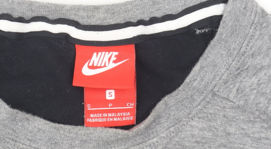 Mens UK Size S Nike Grey Gym & TrainingRunning & JoggingFootball T-Shirt