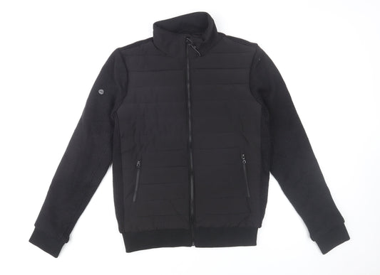 Mens UK Size S Superdry Black Bomber Jacket
