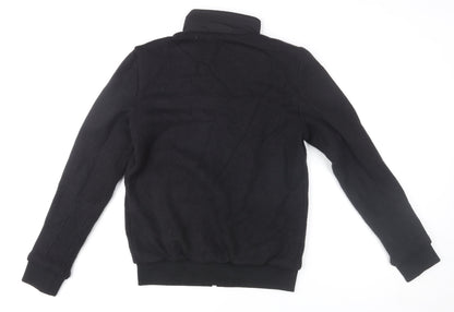 Mens UK Size S Superdry Black Bomber Jacket