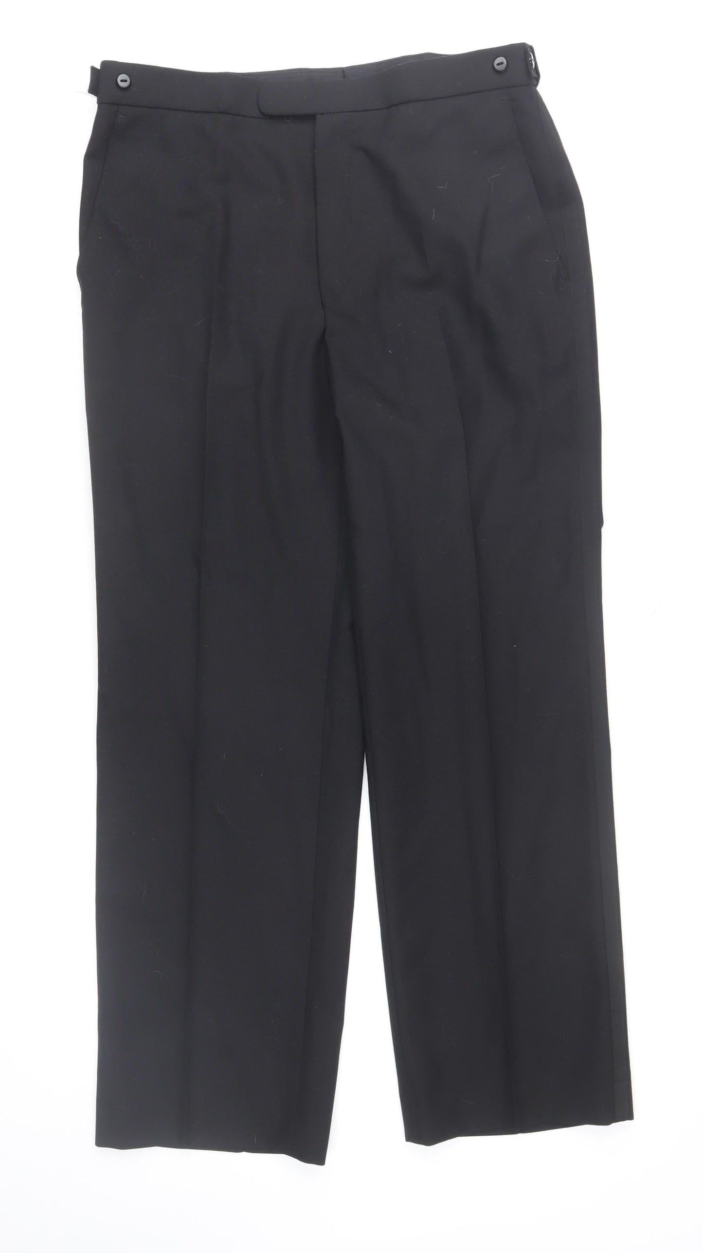 Marks and Spencer St Michael Men's Black 34W 29L Dress Trousers Wool Blend