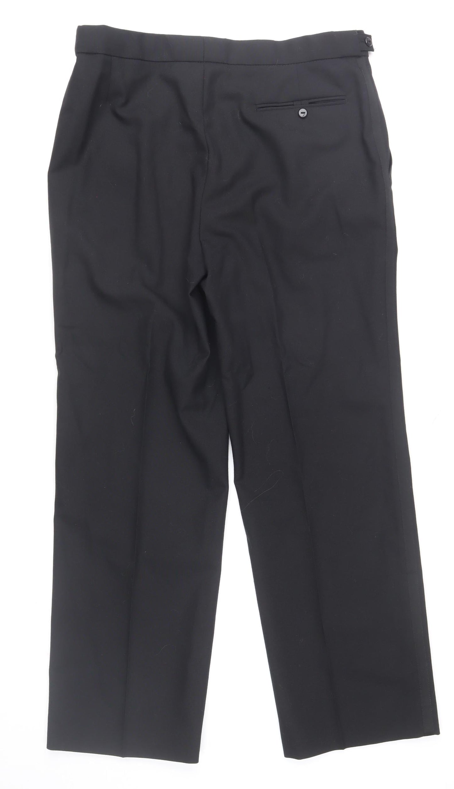 Marks and Spencer St Michael Men's Black 34W 29L Dress Trousers Wool Blend