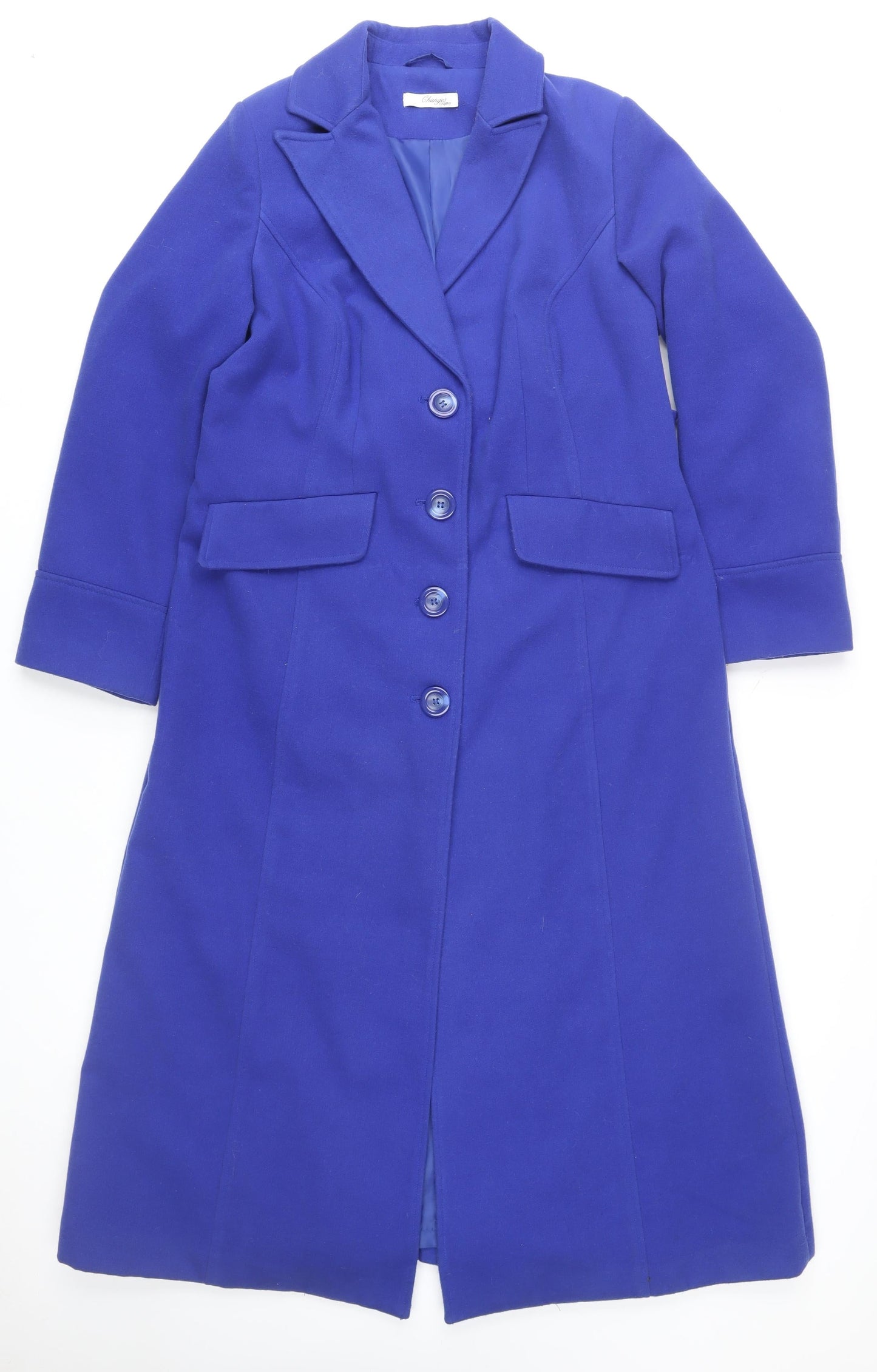 Womens UK Size 14 Changes By Together Blue Overcoat