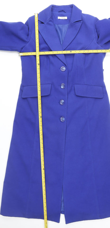 Womens UK Size 14 Changes By Together Blue Overcoat