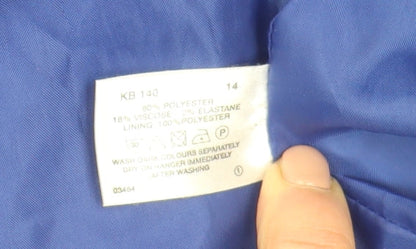 Womens UK Size 14 Changes By Together Blue Overcoat