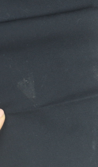 Marks and Spencer St Michael Men's Black Wool Blend Dress Trousers 34W 33L Classic Fit