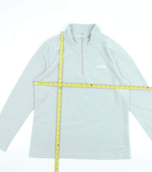 Regatta Women's Grey 1/4 Zip Fleece Sweatshirt UK 14