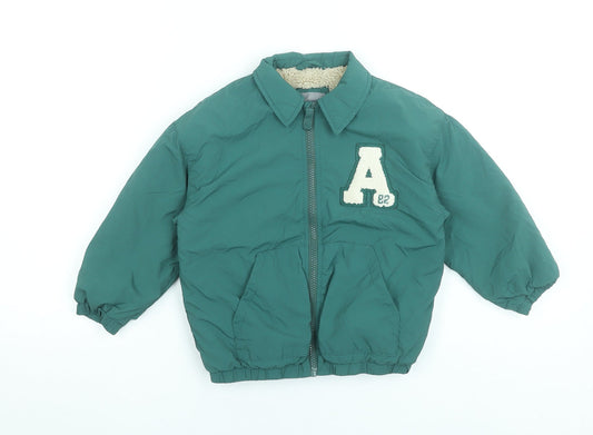 Boys UK Size 3-4 Years NEXT Green Bomber Jacket