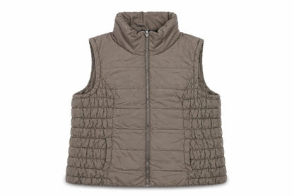 Marks & Spencer Women Brown Puffer Waistcoat XL Sleeveless Zip