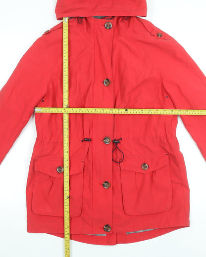 Womens UK Size 12 Marks and Spencer Red Parka Coat