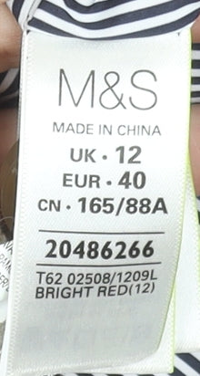 Womens UK Size 12 Marks and Spencer Red Parka Coat