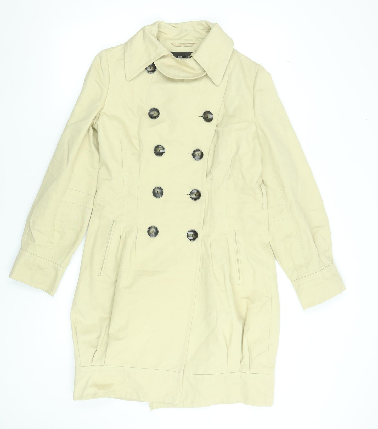 Womens UK Size 10 Marks and Spencer Beige Trench Coat