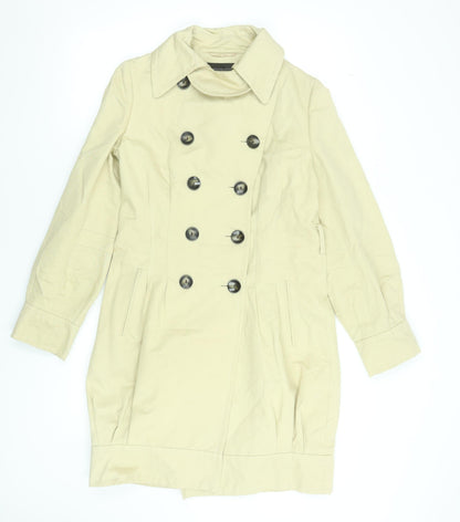 Womens UK Size 10 Marks and Spencer Beige Trench Coat