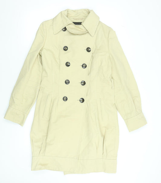 Womens UK Size 10 Marks and Spencer Beige Trench Coat