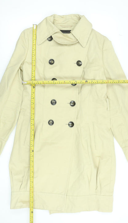 Womens UK Size 10 Marks and Spencer Beige Trench Coat