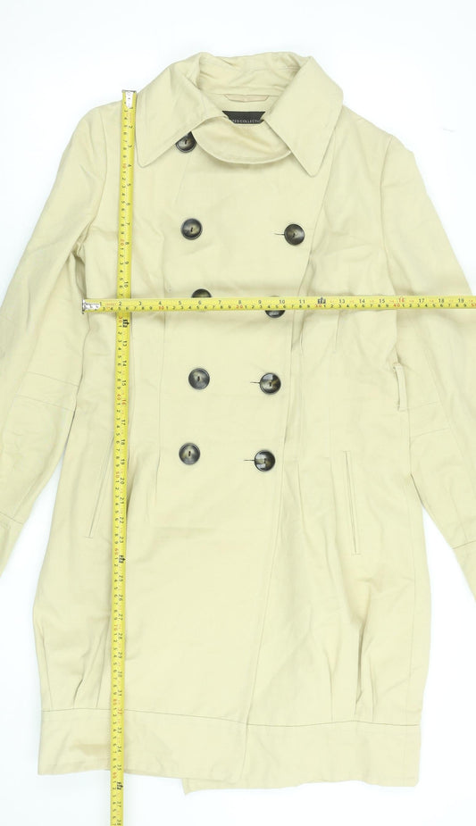Womens UK Size 10 Marks and Spencer Beige Trench Coat