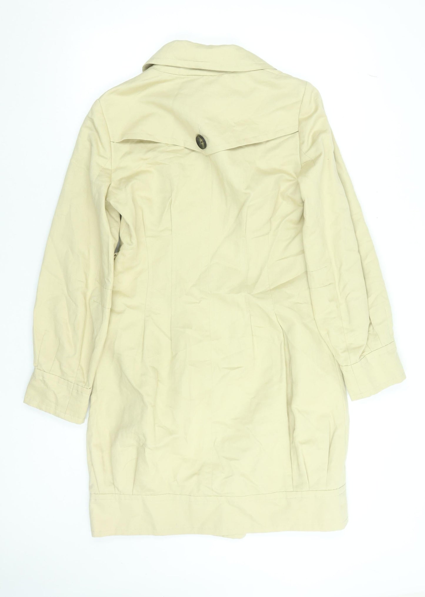 Womens UK Size 10 Marks and Spencer Beige Trench Coat