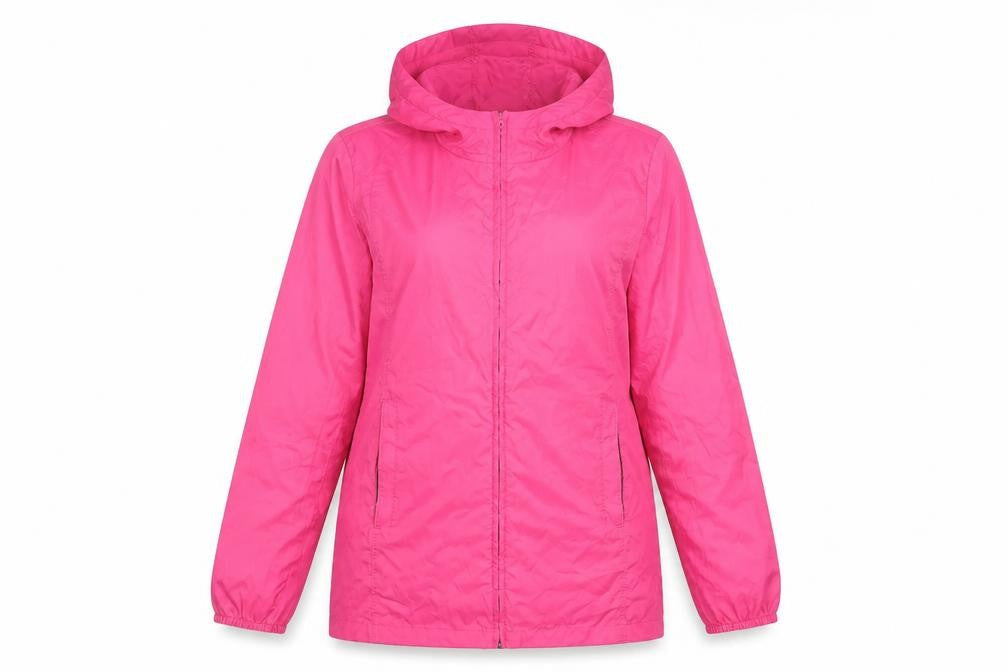 Womens UK Size M Lands' End Pink Rain Coat