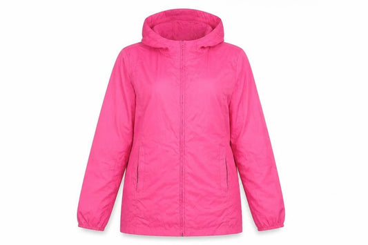 Womens UK Size M Lands' End Pink Rain Coat