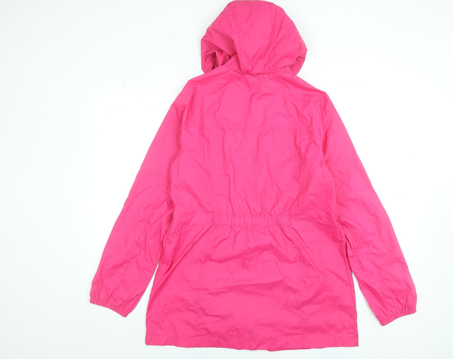 Womens UK Size M Lands' End Pink Rain Coat